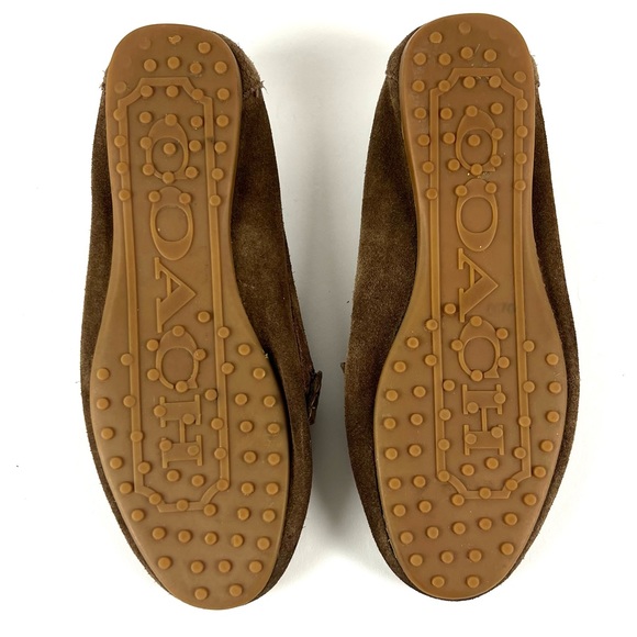 Coach Fortunata Brown Java Suede Loafers - Picture 8 of 8